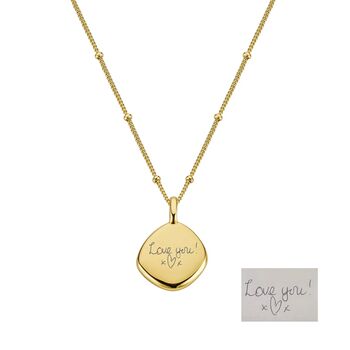 Organic Pebble Real Handwriting Necklace, 2 of 5