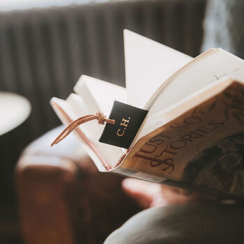 Leather Personalised Bookmark, 3 of 5