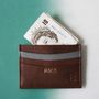 Personalised Luxury Leather Mens Slim Card Sleeve, thumbnail 1 of 6