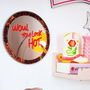 Wow, You Look Hot Leopard And Lippy Disc Mirror, thumbnail 1 of 8