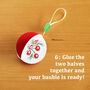Christmas Paper Bauble Kit Set Of Six Red Green, thumbnail 8 of 9