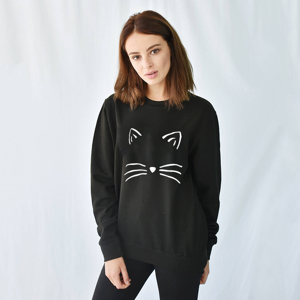 Cat Face Uni-Sex Sweatshirt 