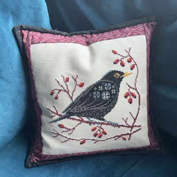 Blackbird At Dawn Modern Cross Stitch Kit, 5 of 5