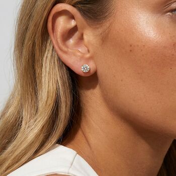 Gold Or Silver 5mm Solitaire Round Stone Earrings, 2 of 5