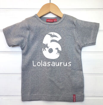 Personalised Dinosaur Age Birthday T Shirt, 3 of 11