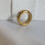 Baguette Cut Cz Band Chunky Statement Ring In 18 K Gold, thumbnail 6 of 12
