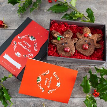 Luxury Rudolph Biscuits Gift Box, 2 of 9