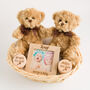 Personalised Double Deluxe Twin New Baby Gift Basket, thumbnail 1 of 9
