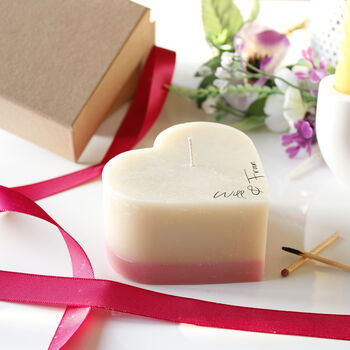 Anniversary Scented Heart Shaped Recycled Candle, 8 of 11