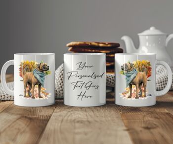 Personalised Cane Corso Autumn Dog Walk Keepsake Gift Mug, 2 of 2