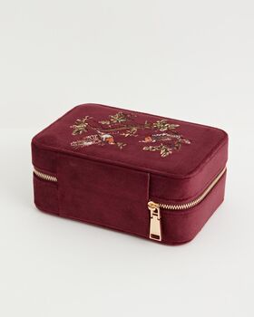 Fable Robin Love Embroidered Large Jewellery Box, 2 of 4