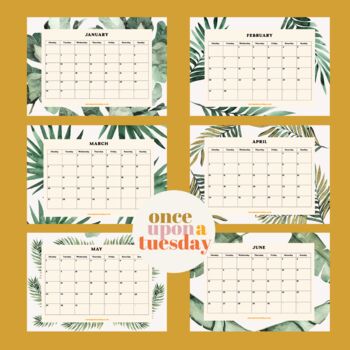 2023 Desk Calendar A5 | Tropical Greenery, 9 of 12