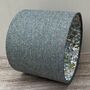 Enid Roan Blue Tweed Floral Lined Lampshades, thumbnail 5 of 10