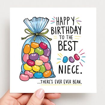 Best Niece Jelly Bean Birthday Card, 2 of 2