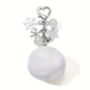 Faux Fur Fluffy Heart/ Pom Pom Keyring’s , Six Colours, Three Designs, thumbnail 7 of 8