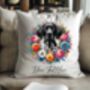 Personalised White And Black Shorthaired Pointer Summer Floral Dog Wreath Cushion And Mug Bundle, thumbnail 4 of 4