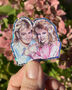 Scott And Charlene Neighbours Glitter Sticker, thumbnail 1 of 5