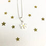 Sterling Silver White Enamel Daisy Necklace, thumbnail 4 of 5