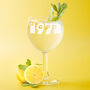 Personalised Mum Est. Flower Font Mother's Day Gin Glass, thumbnail 2 of 6