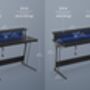 Gaming Desk With LED Lights Built In Power Outlets, thumbnail 2 of 7