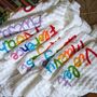Hand Embroidered Rainbow Baby Cardigan, thumbnail 2 of 9