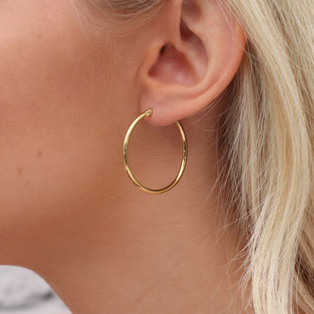 Sterling Silver Or Gold Large Hoop Earrings, 2 of 8