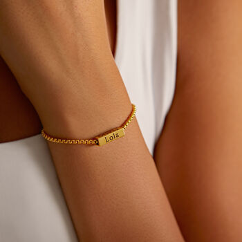 Personalised Unisex Bar Chain Bracelet, 3 of 9