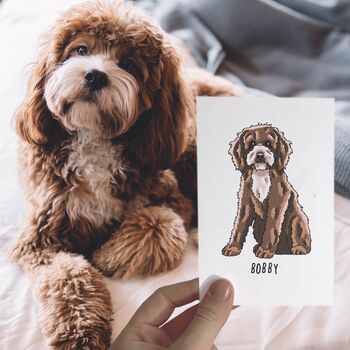 Personalised Full Dog Portrait Print, Dog Lover Gift, 3 of 11