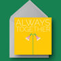 'Always Together' Modern Florals Greetings Card, thumbnail 3 of 7