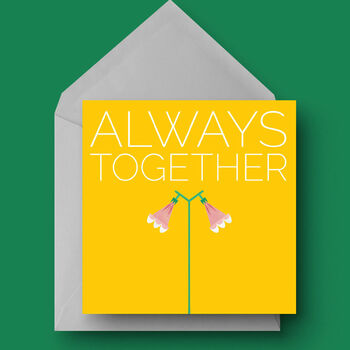 'Always Together' Modern Florals Greetings Card, 3 of 7