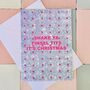 Shake Ya Tinsel Tits Christmas Card – Pink And Silver Glittery A5 – Blank Inside, thumbnail 1 of 5