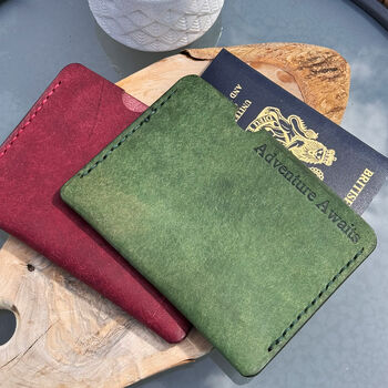 Handmade Leather Passport Cover, 5 of 7