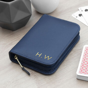 Personalised Leather Double Playing Cards Case, 2 of 12