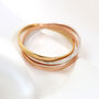 9ct Mixed Gold 2mm Russian Wedding Ring Size K S, thumbnail 3 of 5