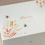 Personalised Watercolour Florals White Jewellery Box, thumbnail 5 of 6