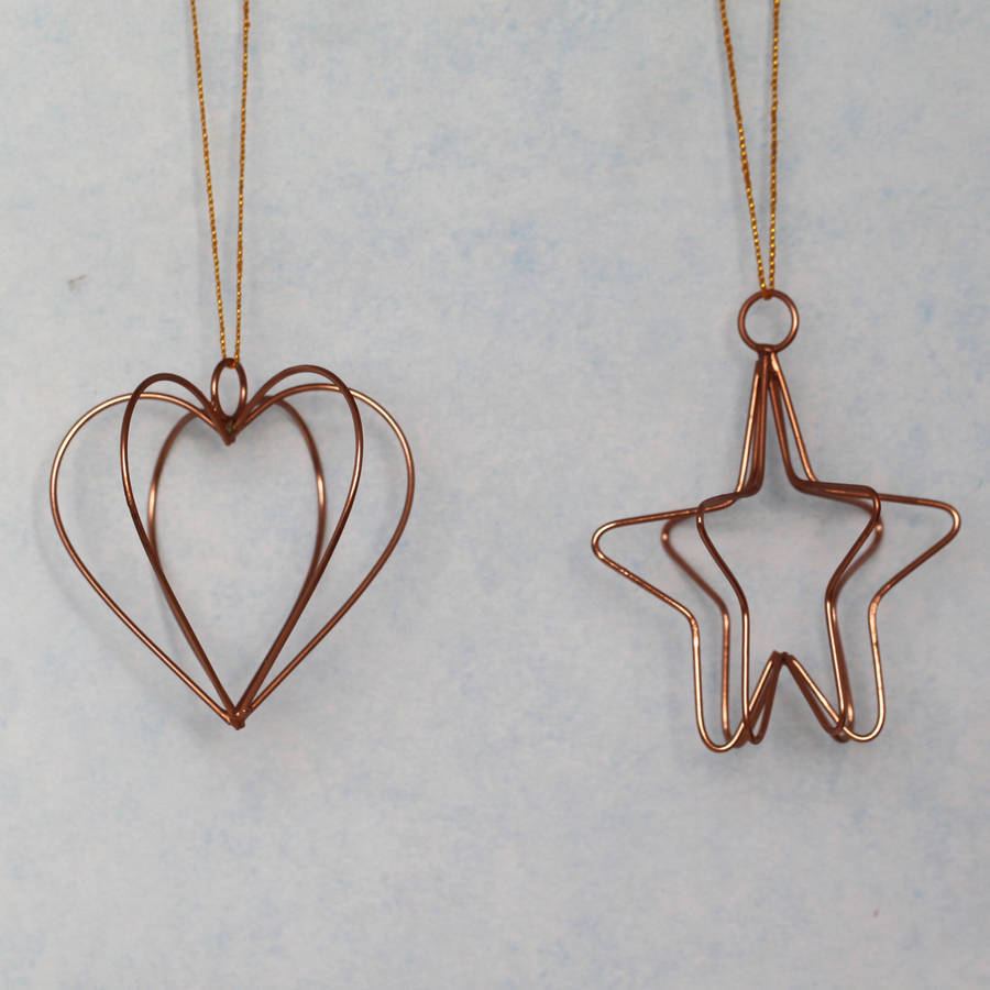 Hanging Copper Wire Decorations By Posh Totty Designs Interiors