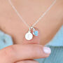Personalised Initial And Heart Birthstone Necklace, thumbnail 2 of 10