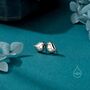 Sterling Silver Tiny Robin Bird Stud Earrings, thumbnail 2 of 12