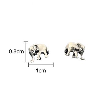 Sterling Silver Elephant Earrings, 3 of 6