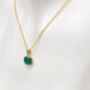 Gold Green Onyx Pendant Necklace, thumbnail 6 of 8