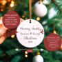 Personalised Mummy, Daddy And Bump Christmas Decoration, thumbnail 5 of 8
