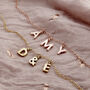 Textured Initial Letter Station Necklace, thumbnail 1 of 6