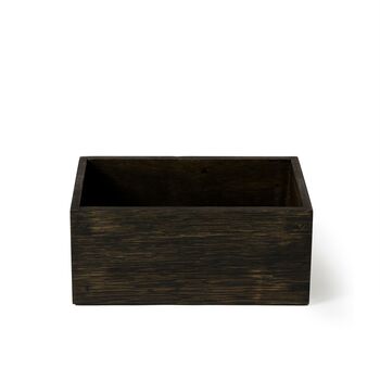 Solid Dark Oak Contemporary Storage Box, 3 of 3
