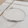 Sterling Silver Curved Bar Bracelet, thumbnail 3 of 9