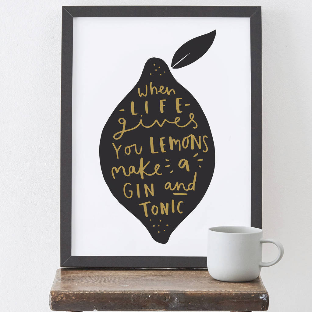 'When Life Gives You Lemons' Gin Print, 1 of 4