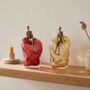Abstract Glass Sculpture With Bronze Figure Set Of Two, thumbnail 4 of 6