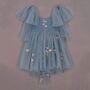 Enchanted Angel Fairy Flower Girl Dress Dusty Blue, thumbnail 6 of 11