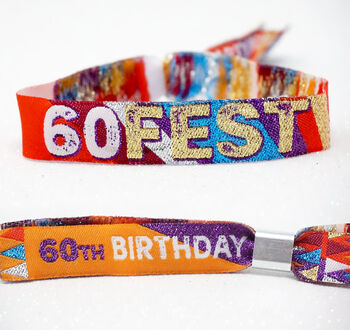 60 Fest 60th Birthday Party Festival Wristbands 60, 2 of 4