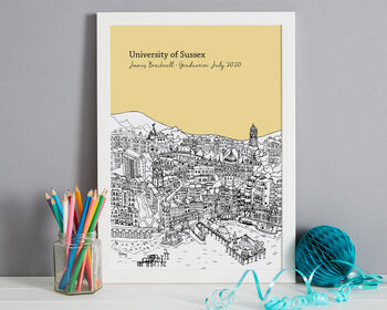Personalised Brighton Graduation Gift Print, 9 of 12
