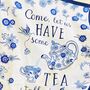 Drink Tea And Be Happy Cotton Tea Towel, thumbnail 6 of 7
